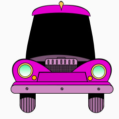 紫色质感欧美老爷车