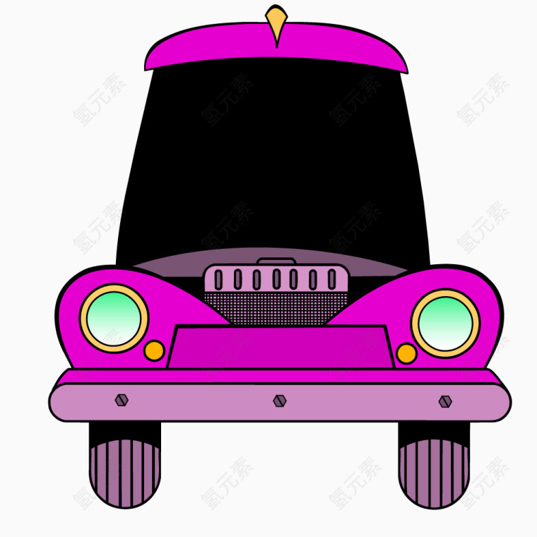 紫色质感欧美老爷车