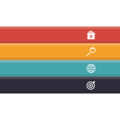 矢量创意设计横向条形分布数据图