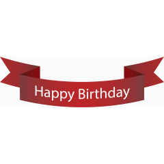 矢量手绘红色横幅