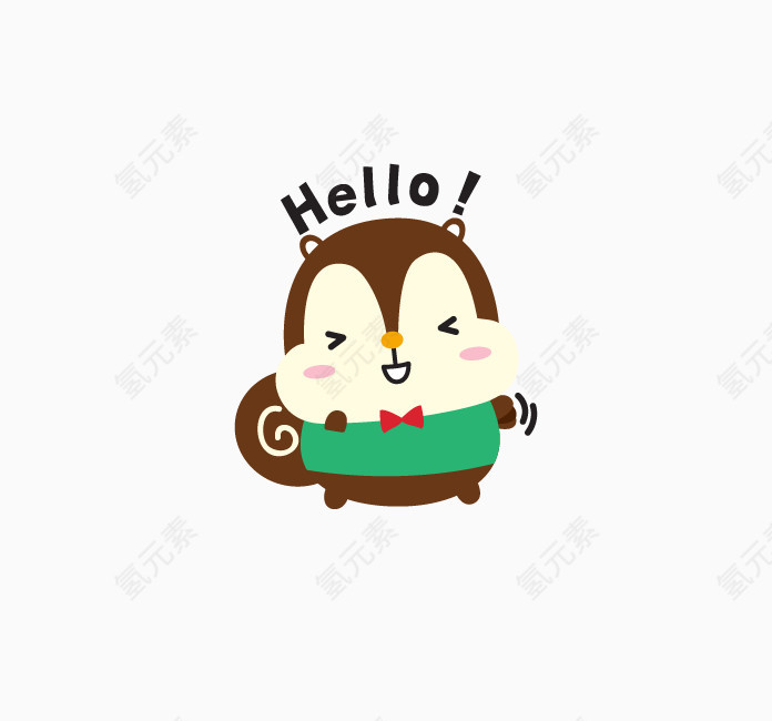日系卡通圆圆的小动物