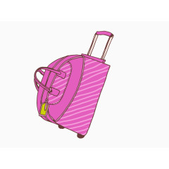 粉色拉杆箱素材