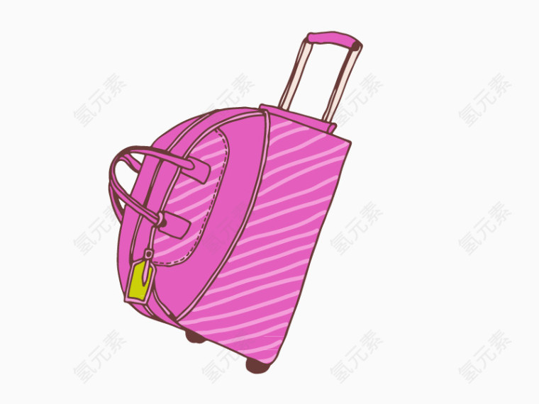 粉色拉杆箱素材