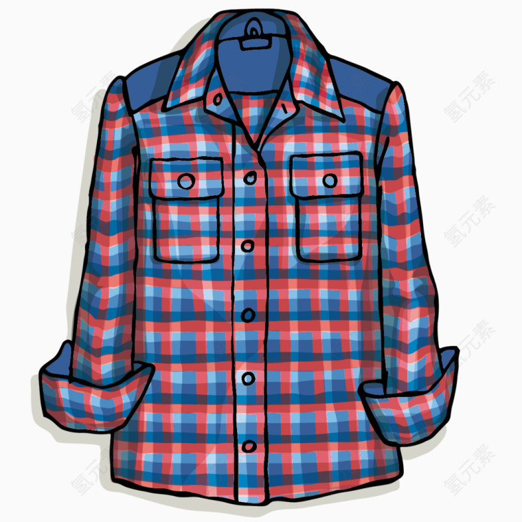 格子衬衫矢量