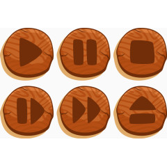 矢量图木质按钮