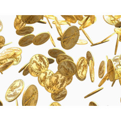 金币雨飘落素材免抠