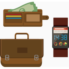 棕色商务办公用品