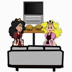 汉堡公主矢量图像