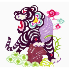 装饰画免抠素材老虎