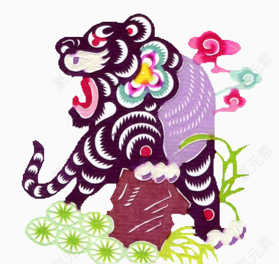 装饰画免抠素材老虎