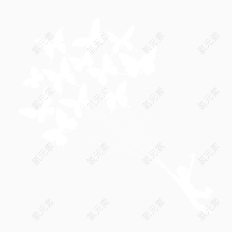 创意风筝剪影素材