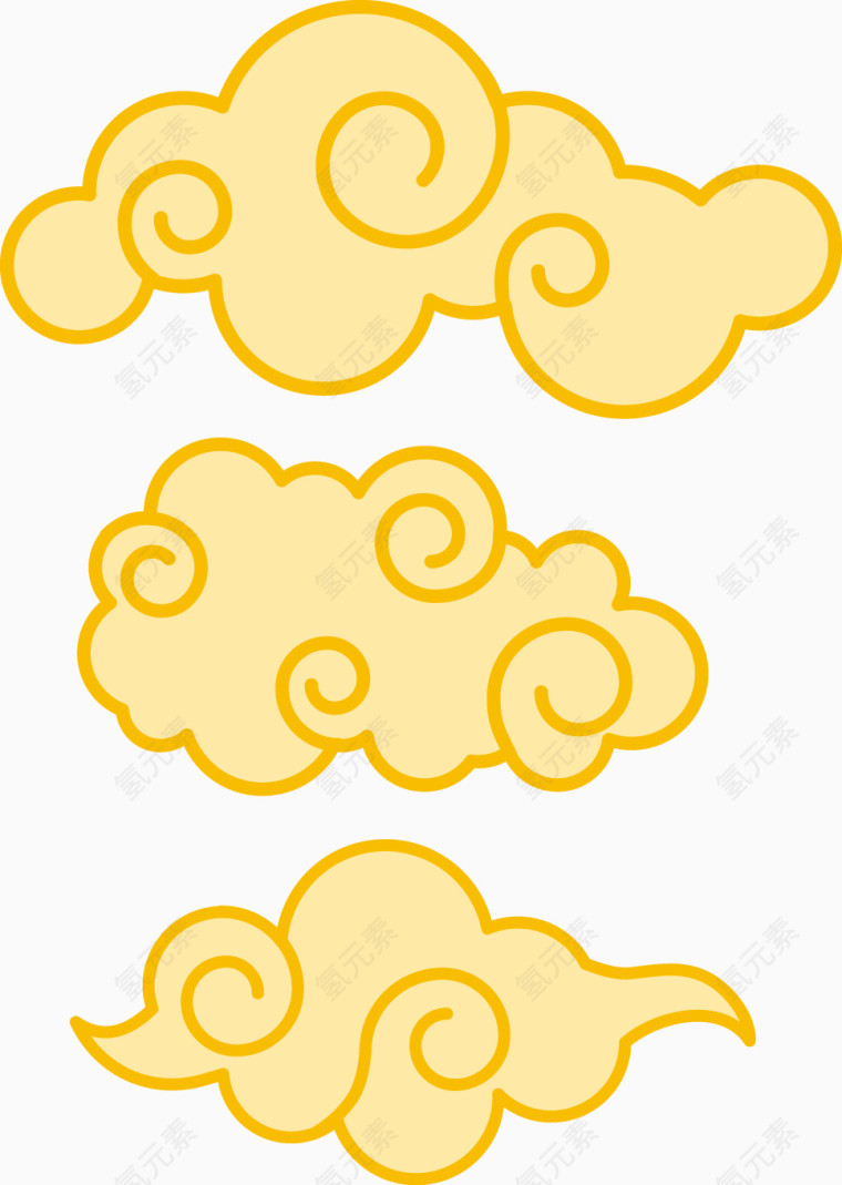 矢量简约祥云