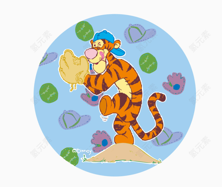 矢量老虎表演素材