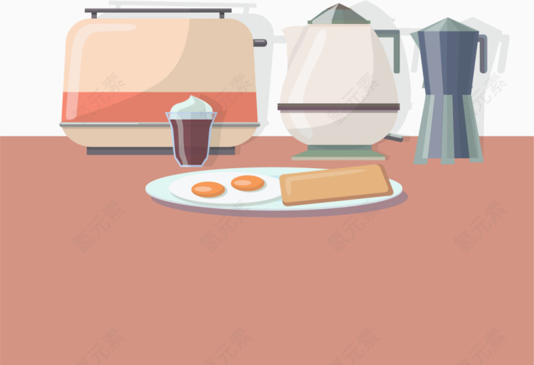 矢量日系餐具
