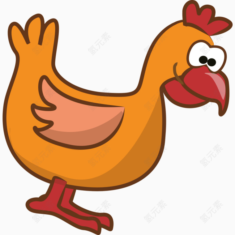 卡通公鸡背景图片