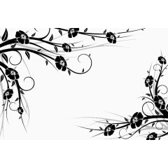 黑色花纹边框