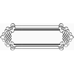 简单线条边框矢量线框图