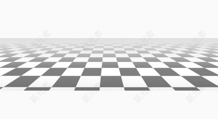 黑白色地板砖效果图免抠素材
