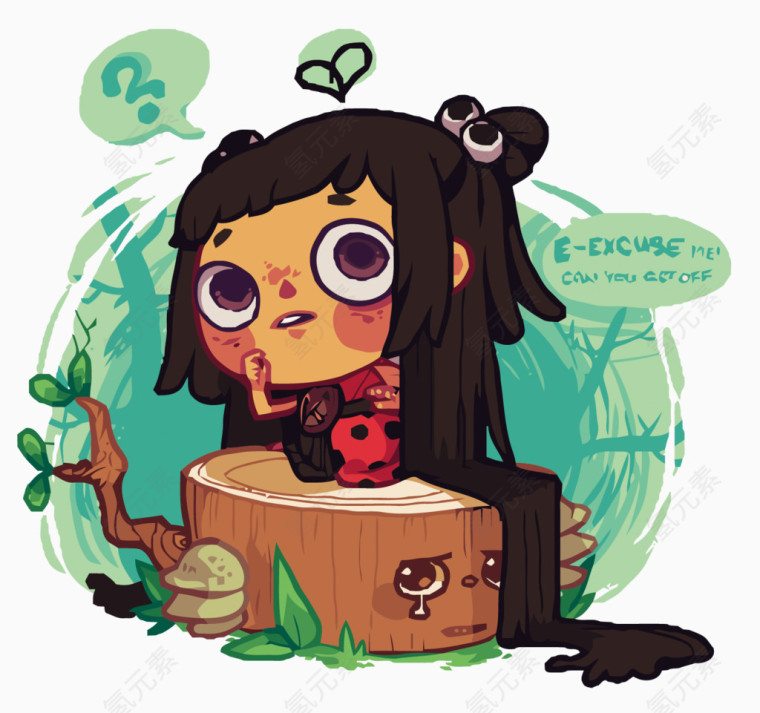 矢量思考的少女