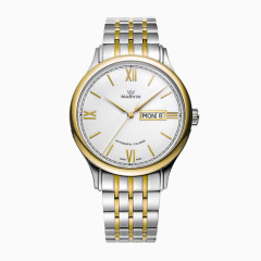 摩纹莫尔顿圆形手表