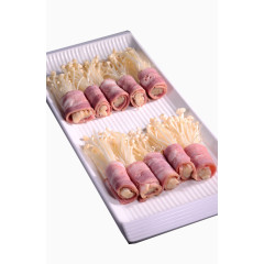 金针菇肥羊肉卷