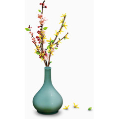 清新花瓶企业文化装饰素材