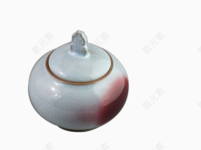 红釉茶叶坛