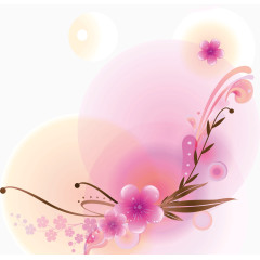 粉色晕染光晕浪漫花边