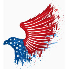 矢量国旗图案的小鸟