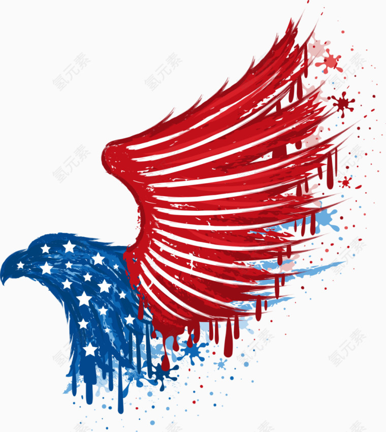 矢量国旗图案的小鸟