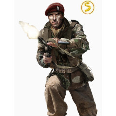 举着枪的俄国士兵