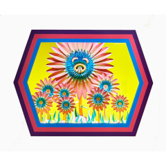 手绘彩色创意花朵