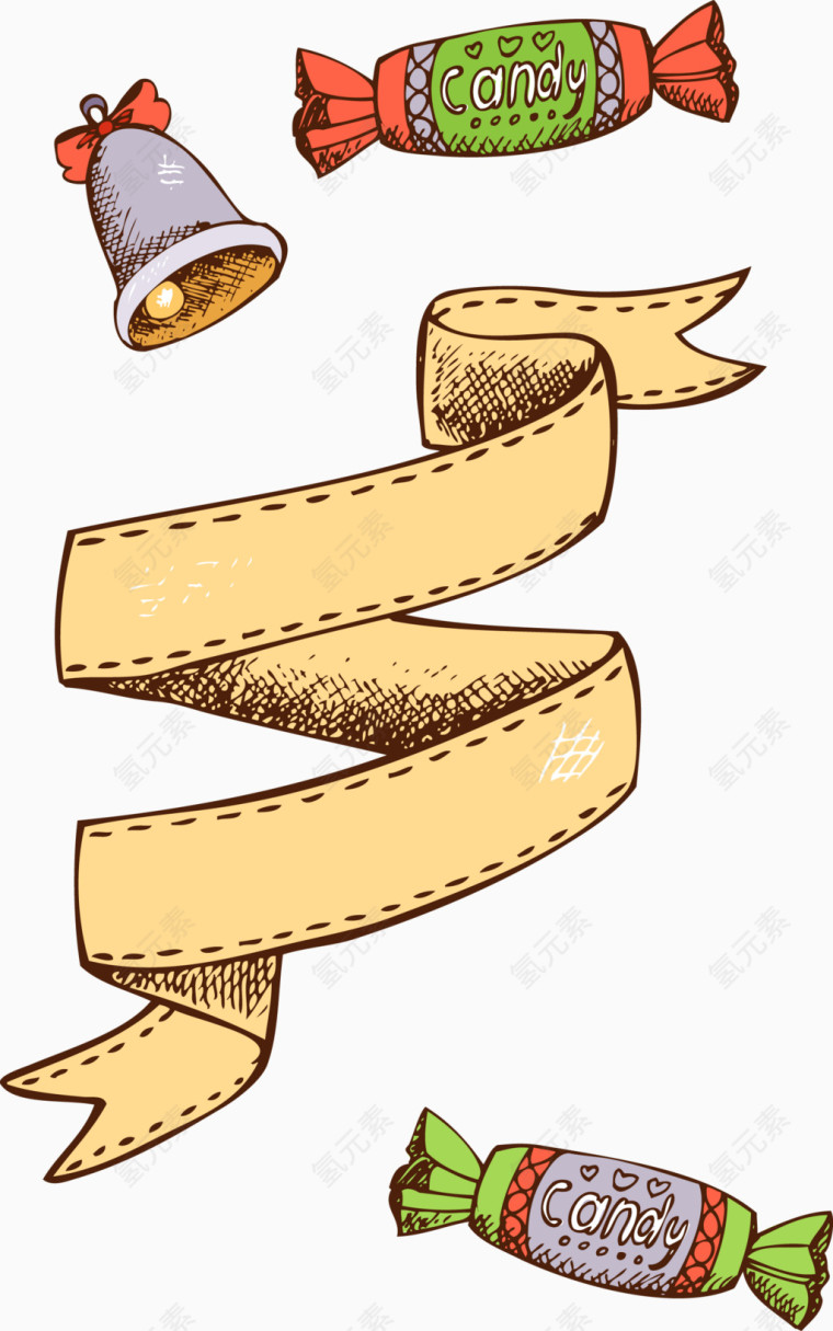 手绘生日装饰元素