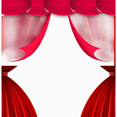 红色谢幕布