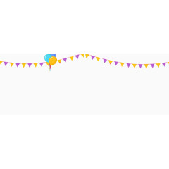 双十二气球彩旗海报装饰