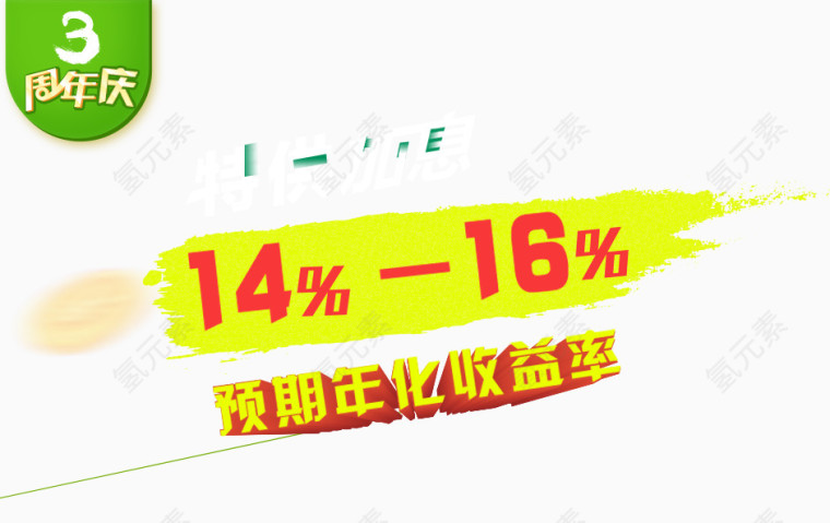 理财收益装饰