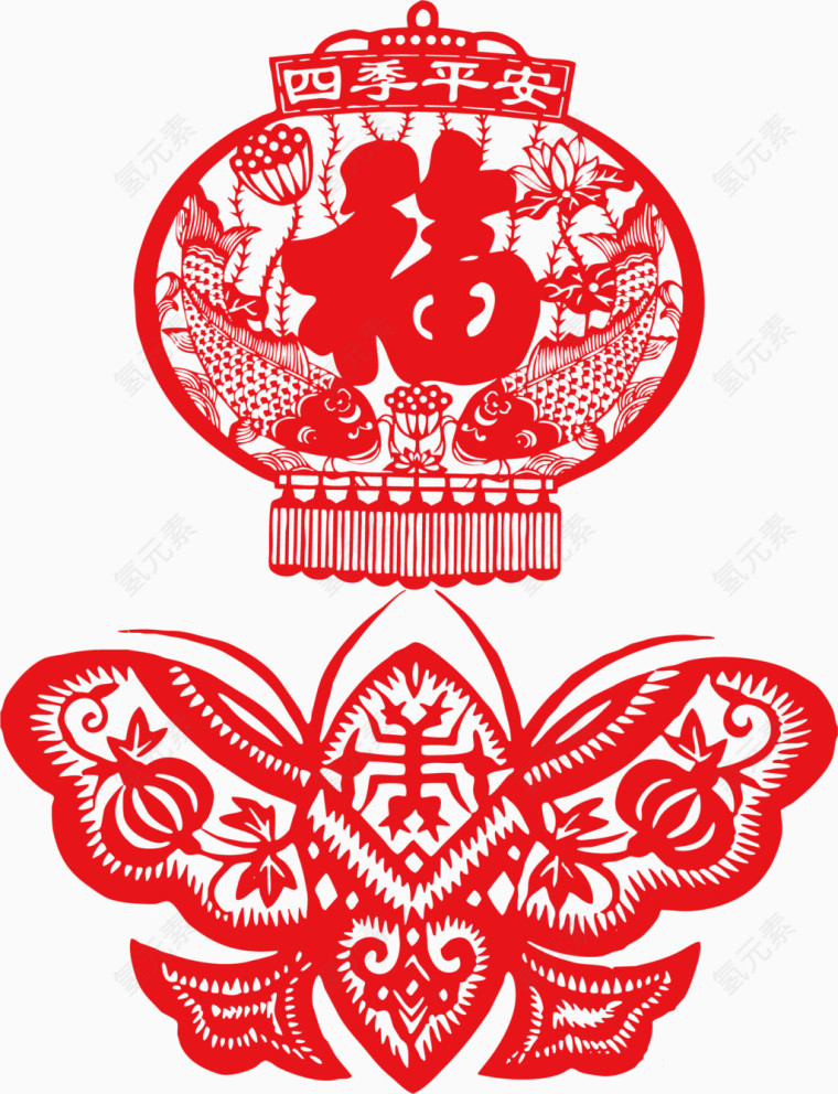 春节装饰大年初一矢量素材