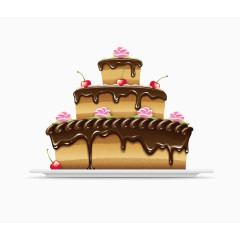 矢量精美生日蛋糕