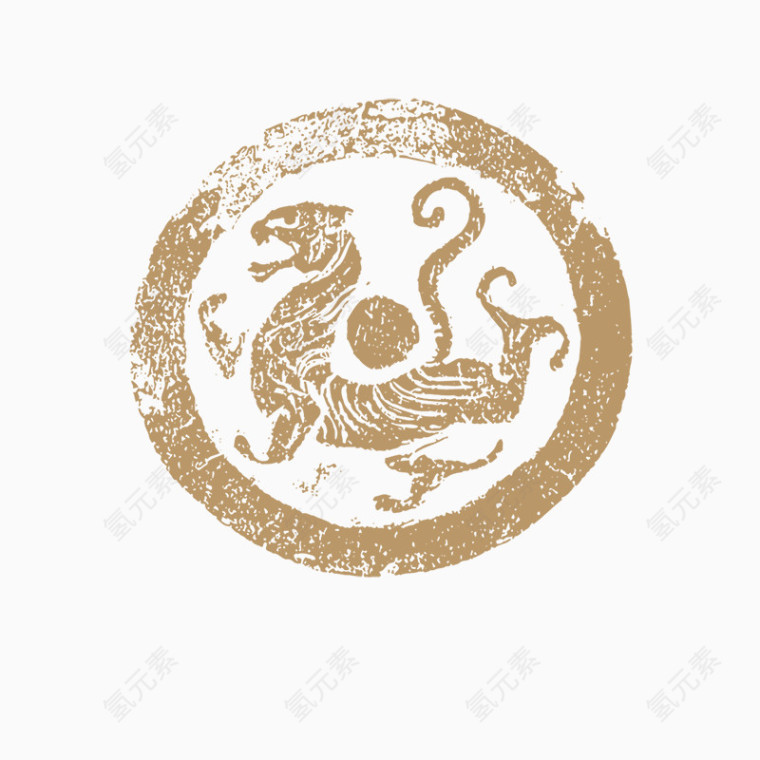 中国风磨砂虎纹免费Png素材