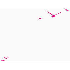 粉色剪影飞翔的鹰七夕情人节