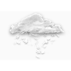 天气预报云彩雪花