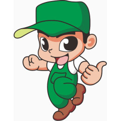 绿色卡通人物形象