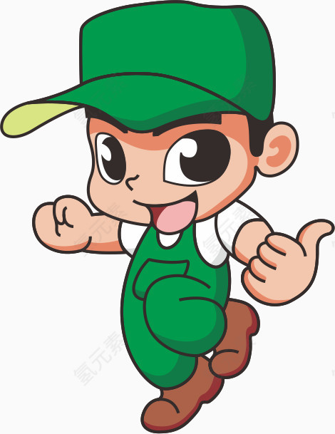 绿色卡通人物形象