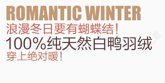 羽绒淘宝字体排版