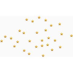 漂浮橙色五角星