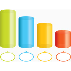 矢量圆柱形数据图