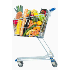 装满东西的购物车