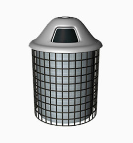 灰色垃圾桶