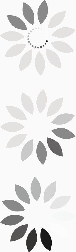 矢量创意设计花瓣型缓冲进度数据图标