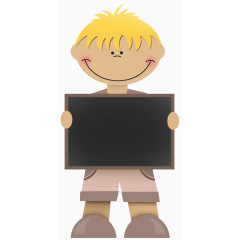 拿黑板的男孩